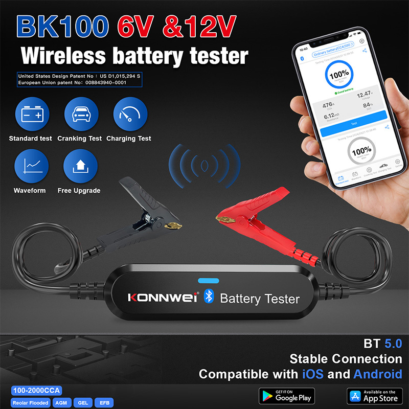 Battery Load Tester - KONNWEI BK200 BK100 6V-12V-24V Penguji Baterai